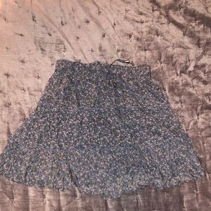 Blue floral skirt